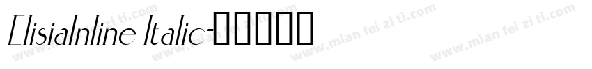 ElisiaInline Italic字体转换